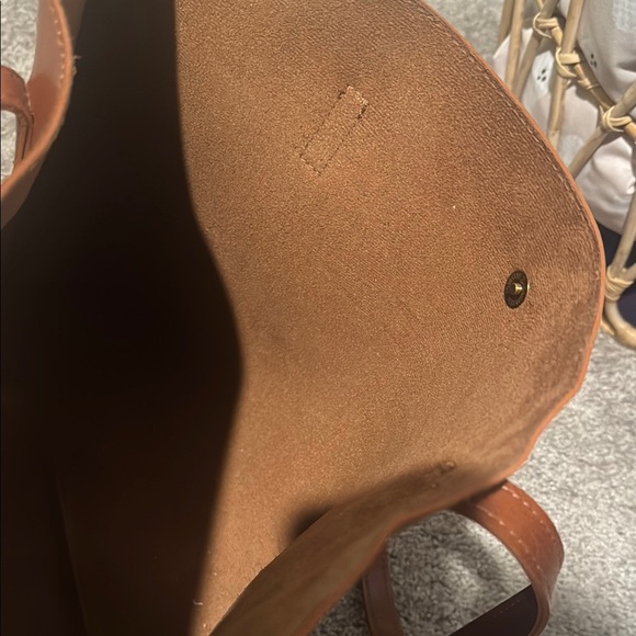 Brown Faux Leather Tote Bag - Picture 4 of 6